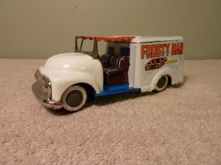 Japanese Tin Friction Frosty Bar Ice Cream Truck 1950 