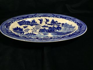 Antique Japanese Willow pattern Serving Platter - Made in Occupied Japan 2
