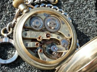 VINTAGE SCHMID POCKET WATCH MOVEMENT FOR PARTS/REPAIRS 3