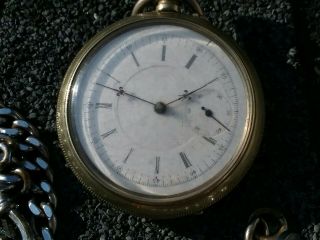 VINTAGE SCHMID POCKET WATCH MOVEMENT FOR PARTS/REPAIRS 5