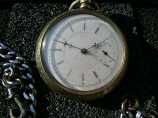 VINTAGE SCHMID POCKET WATCH MOVEMENT FOR PARTS/REPAIRS 6