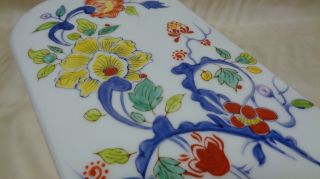 Japanese Vintage Porcelain Vase w.  Hand Painted Ornate Flower Designs 3