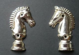 Paladin Have Gun Will Travel Right Hand & Left Hand Nickel Plated Horse Heads