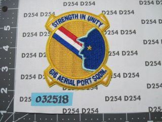 Usaf Air Force Squadron Patch 616th Aerial Port Sqdn Elmendorf Afb Ak
