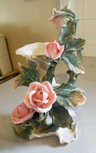 Karl Ens Volkstedt Antique Porcelain Hand Painted Rose Bud Vase Germany