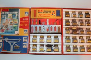 Vintage 1958 Gilbert Fun With Chemistry Experiment Lab Kit 12065 Science Set