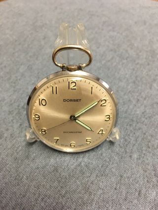 Vintage Pocket Watch,  Dorset,  1960,  12s.  Swiss,  Slim,  Dress,  Rare