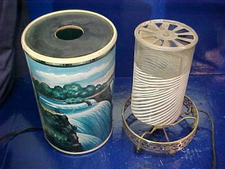 1955 ECONOLITE Plastic Shade NIAGARA FALLS Scene MOTION LAMP 2