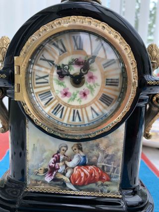 Lauris Gilt And Painted French Style Mantel Clock 2