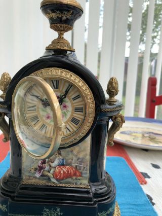 Lauris Gilt And Painted French Style Mantel Clock 3