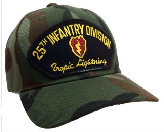 Us Army 25th Infantry Division Hat Camo Tropic Lightning Ball Cap