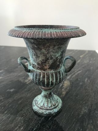 Miniature cast iron vase urns garden flower pots 0.  6kg 3