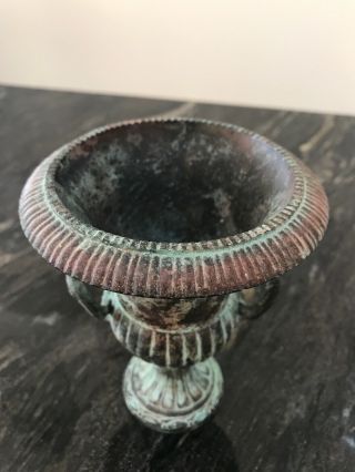 Miniature cast iron vase urns garden flower pots 0.  6kg 5
