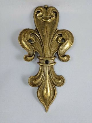 5.  5 " Fleur - De - Lis Decorative Brass Backplate - For James Only