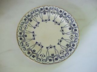Rare Antique Buffalo Pottery Lucern Pattern Plate 9” Diameter Arts & Crafts