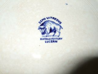 Rare Antique Buffalo Pottery Lucern Pattern Plate 9” Diameter Arts & Crafts 4