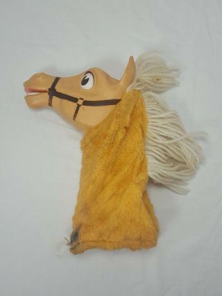 Vintage Mr Ed The Talking Horse Hand Puppet 1962 Mattel Plush Vinyl Toy