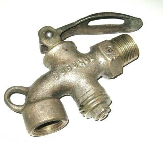 Vintage Solid Brass Valve Faucet Oil Gas Spigot Morrison Dubuque 2 Usa