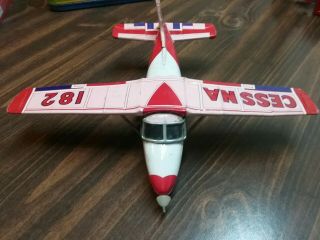 Vtg 1950s JAPANESE JAPAN FRICTION TIN TOY CESSNA 182 MODEL TOY AIRPLANE 2