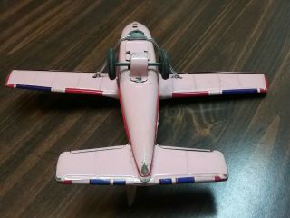 Vtg 1950s JAPANESE JAPAN FRICTION TIN TOY CESSNA 182 MODEL TOY AIRPLANE 6