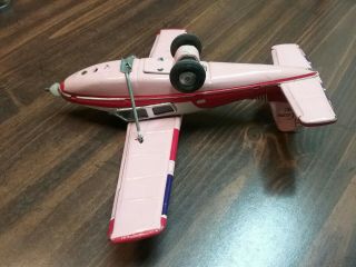 Vtg 1950s JAPANESE JAPAN FRICTION TIN TOY CESSNA 182 MODEL TOY AIRPLANE 7