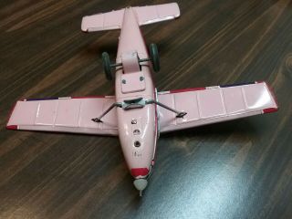 Vtg 1950s JAPANESE JAPAN FRICTION TIN TOY CESSNA 182 MODEL TOY AIRPLANE 8