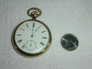 Antique T.  C.  Johnson & Son Omega 15 Jewels Movement Pocket Watch - Gold Filled
