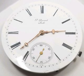 Durant Locle Swiss Pocket Watch Movement 43.  5 Mm Ticking F1258