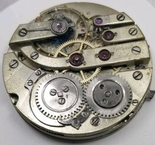Durant Locle Swiss Pocket Watch Movement 43.  5 mm Ticking F1258 2