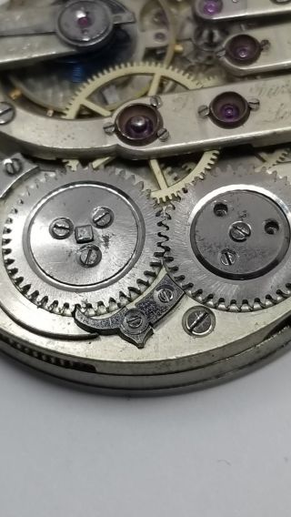 Durant Locle Swiss Pocket Watch Movement 43.  5 mm Ticking F1258 5