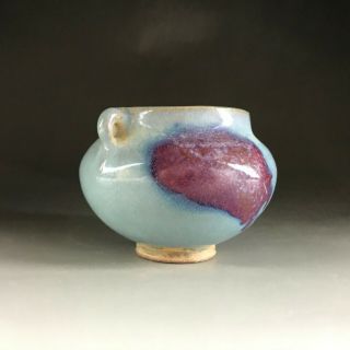 Rare Chinese porcelain Jun kiln red&blue glaze Jar 960 - 1279 Song dynasty 3