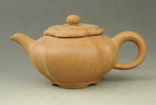 Chinese Old Yixing Purple Sands Hand - Carved Teapot B02