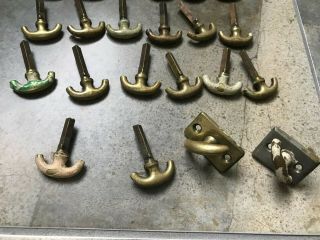 22 Antique Vintage Door Thumb Turns Knob Door Lock - OLD Parts 3