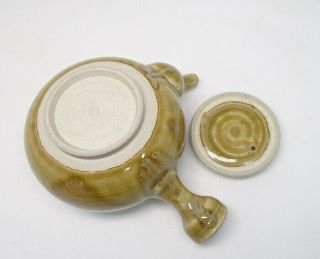 F989: Japanese BANCHA teapot and teacups of AGANO potery by Kozan Takada w/box 8