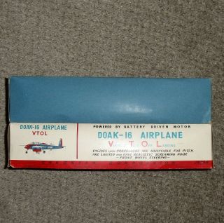 Rare Vintage CRAGSTAN Toys Japan DOAK - 16 ARMY Airplane VTOL BOX 40271 3