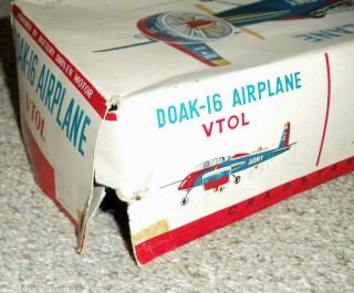 Rare Vintage CRAGSTAN Toys Japan DOAK - 16 ARMY Airplane VTOL BOX 40271 7