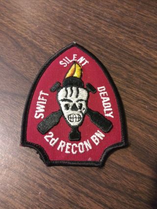 Us Marine Corps 2nd Recon Battalion " Swift,  Silent,  Deadly " 3 " X 4 " Arrow Patch