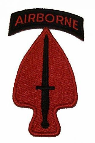 Us Army Special Operations Command Usasoc Airborne Patch Red Black Sine Pari