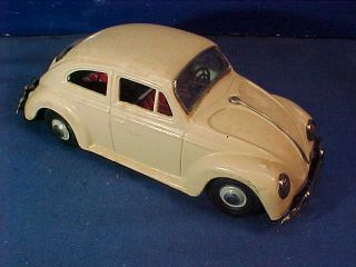 1960s Bandai Battery Op Volkswagen Tin Litho Toy Car