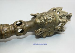 Tibetan Buddhist Classical Brass Hayagriva Buddha Phurpa Vajra Pestle 4