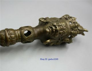 Tibetan Buddhist Classical Brass Hayagriva Buddha Phurpa Vajra Pestle 5