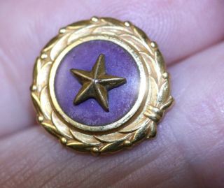Vintage August 1966 Gold Star Act Of Congress Next Of Kin Purple Heart Pin