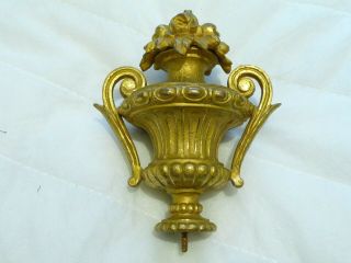 Antique French Late 19th Century Brass Ormolu Clock Finial Furniture Fitting Old
