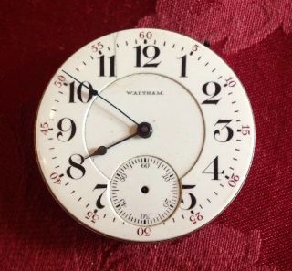 Antique 1901 Waltham Riverside Model 1899 Pocket Watch Movement Runs 16s 17j