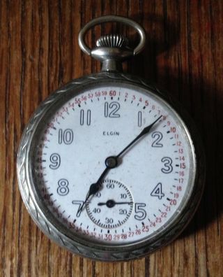 Vtg/antique Elgin Nickel Pocket Watch - - Not Running