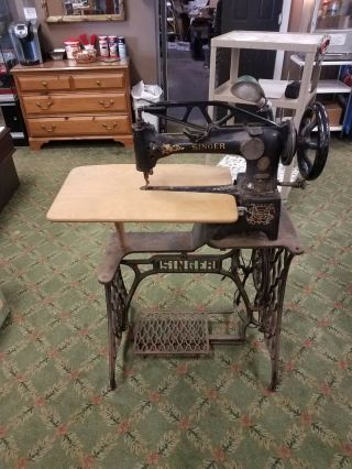 Antique Singer Industrial 29 - 4 Cobbler Leather Treadle Sewing Machine.  Complete.