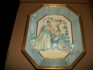 La Mode Illustree Fabric Embellished Victorian 3d Shadow Box 15 1/2 " X 18 9/16 "