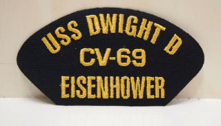 2 Uss Dwight D Eisenhower Cv - 69 Patches Ship Boat