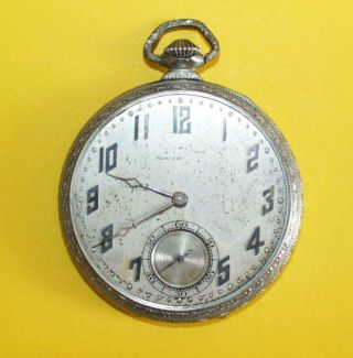 1923 South Bend 429 19j 12s 1042095 Dbl Roller Open Face Pocket Watch - Runs