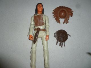 Vintage Louis Marx Johnny West Geronimo Indian Chief Figure & Accessories 1960s